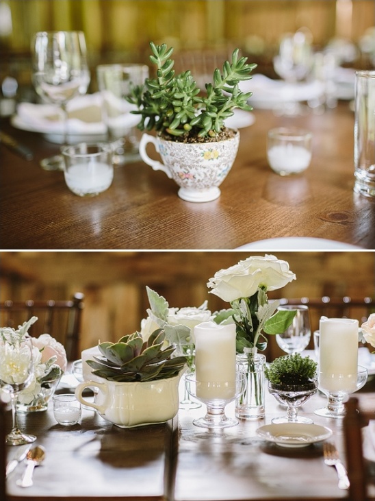 mugs and teacups as vases