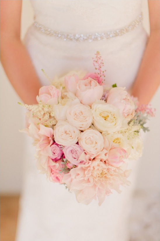 light pink bouquet by isari flower studio