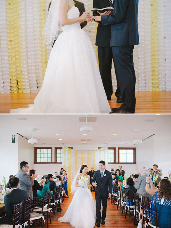 Simple And Sweet Wedding In White And Yellow