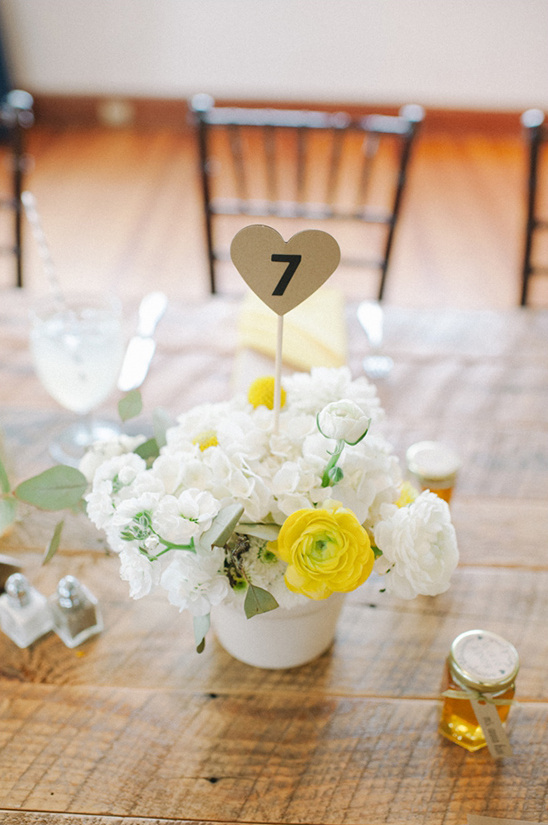 gold heart table number ideas