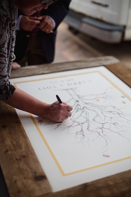 Guest signs wedding guestbook tree art print