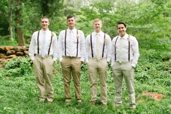 groomsmen in suspenders