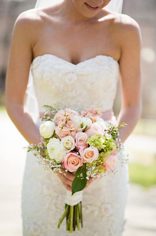 soft white and pink rose bouquet by occasions by emily
