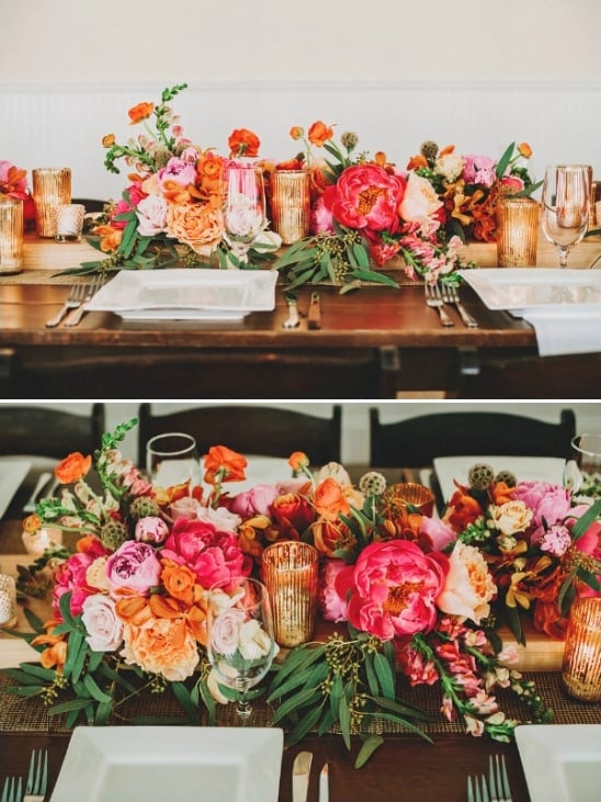 gold and pink tablescape ideas