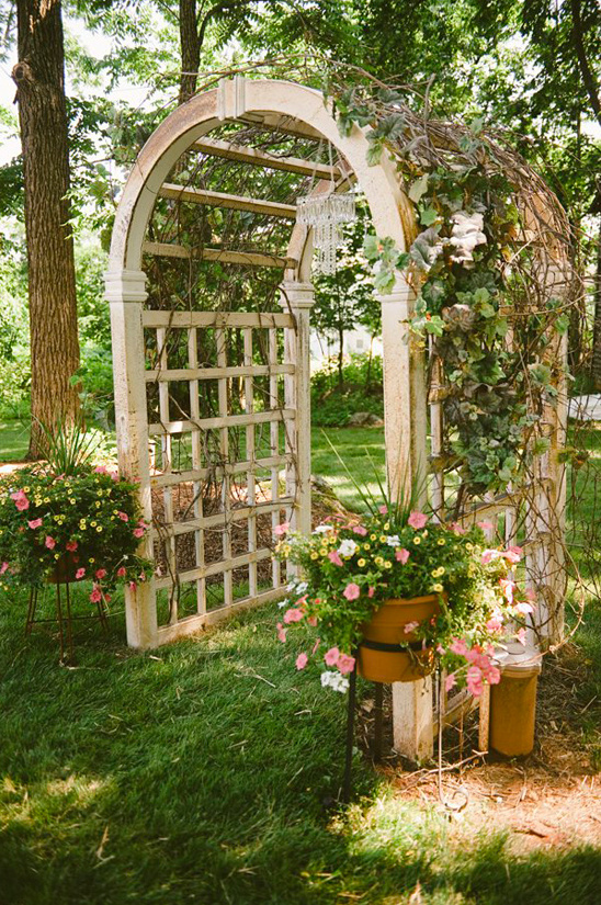 garden trellis wedding arch