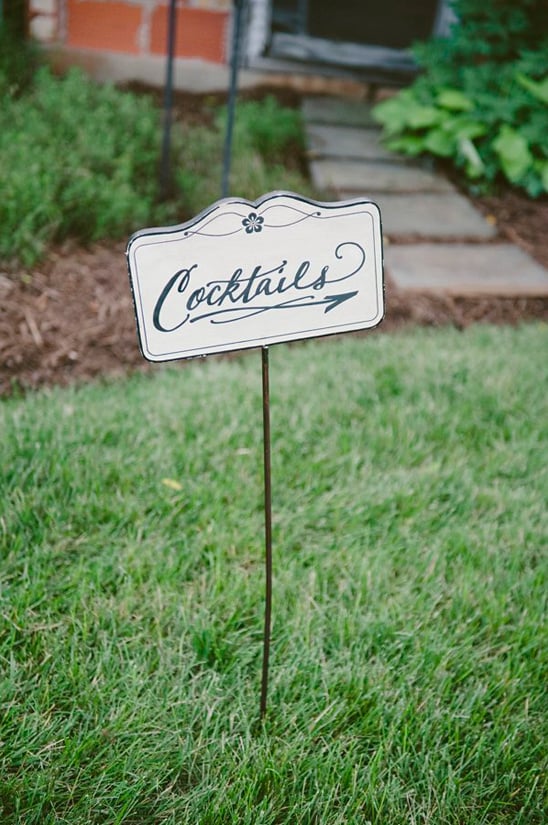 cute cocktails yard sign