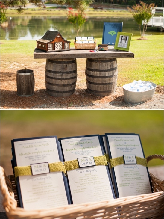 wedding program table