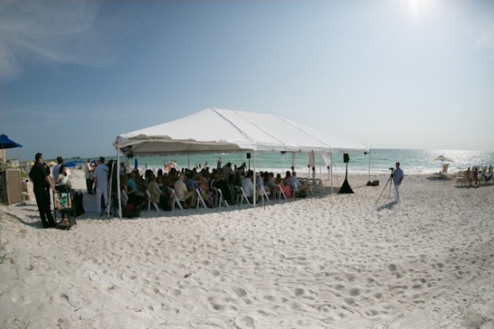 beach wedding ceremoney tent