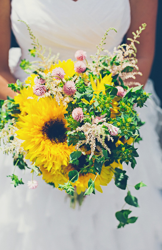 sunflower wedding bouquet
