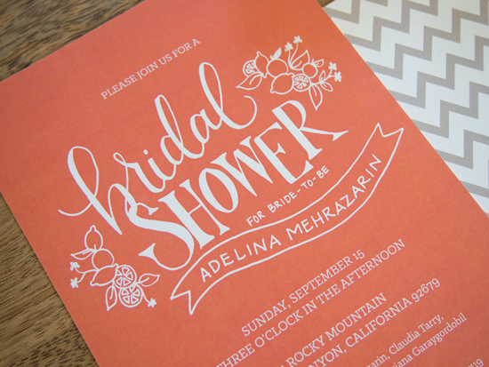 Citrus Bridal Shower Invitation