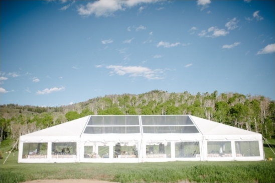 clear topped venue tent