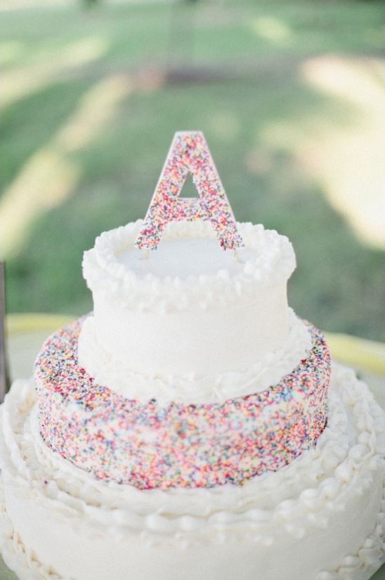 rainbow sprinkles wedding cake ideas