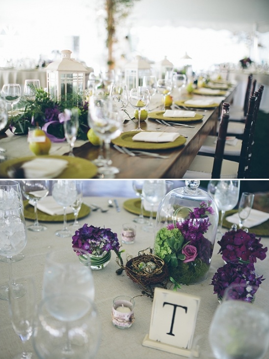 Equestrian Wedding In Purple And Green