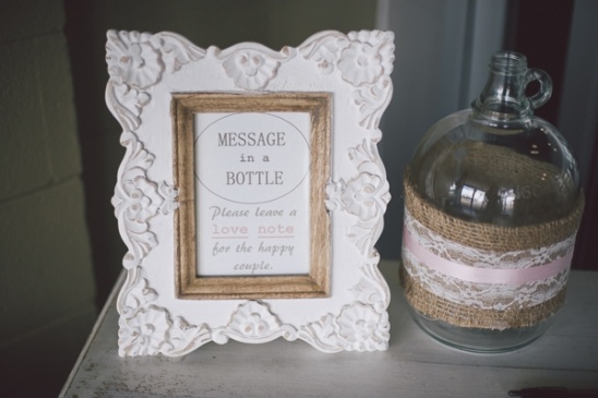 message in a bottle love note for the happy couple