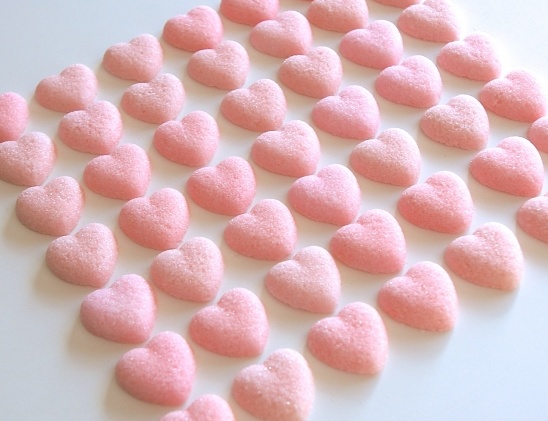 Flavored Sugar Hearts