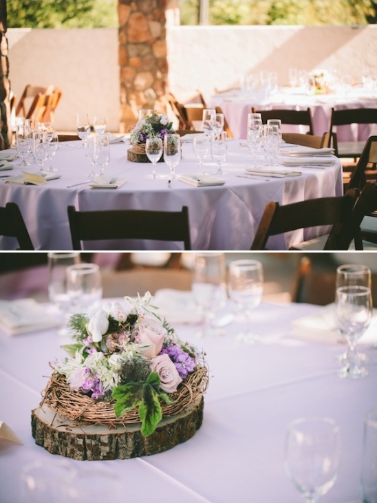 soft lavender wedding reception decor