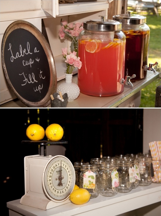 drink station ideas for your backyard wedding
