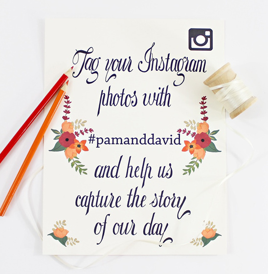 Instagram Wedding Signs Free Printable