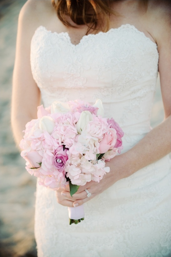 pink and white bridal bouquet by soniaâs flowers