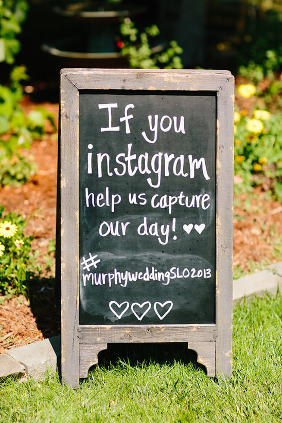 chalkboard instagram sign