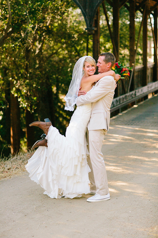 country style bride and groom