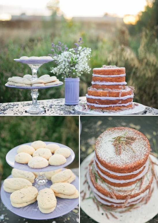 lavender cake table