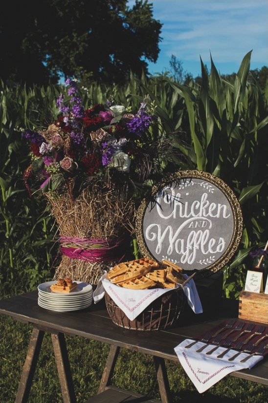 chicken and waffle bar
