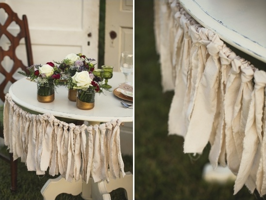diy fabric fringe wedding decor ideas