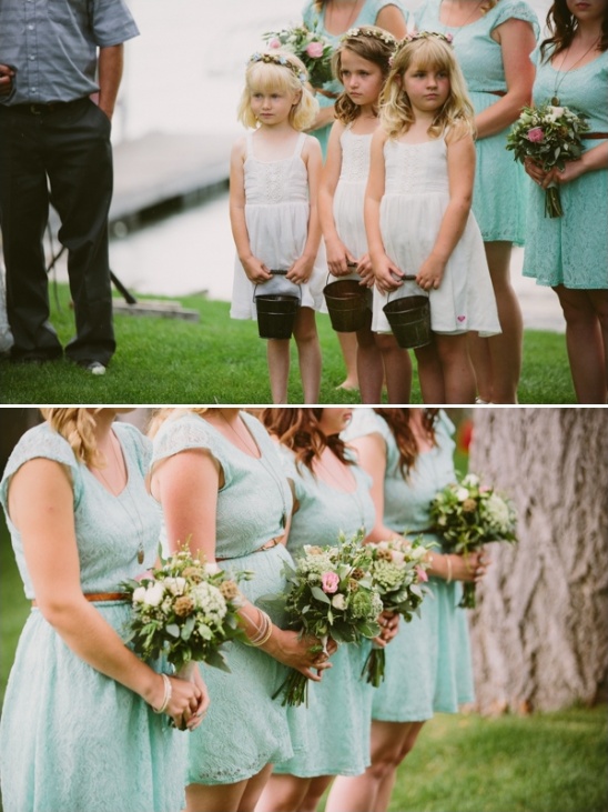 flower girls and bridesmaids