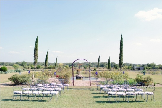 outdoor wedding ceremony at le san michele