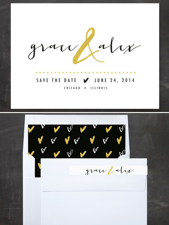 all that glitters save the date cards