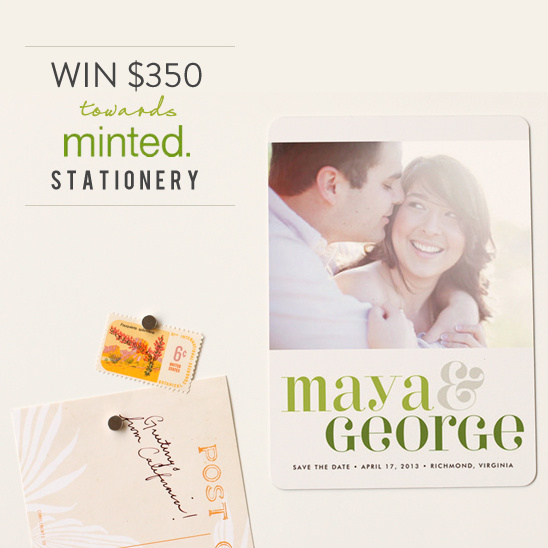 Win $350 From Minted in Wedding Stationery
