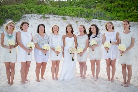 beach wedding bridesmaid looks