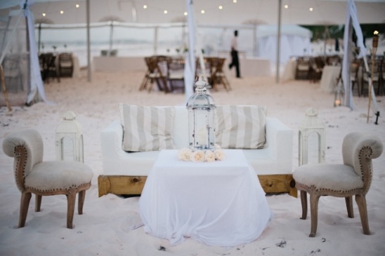 vintage beach wedding lounge