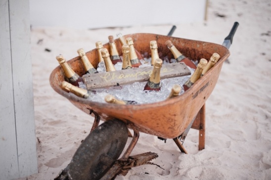 wheelbarrow champagne cooler