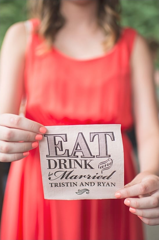 eat drink and be married napkins
