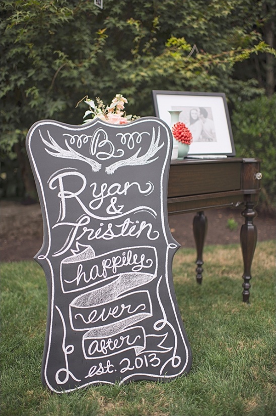 diy chalkboard wedding welcome sign