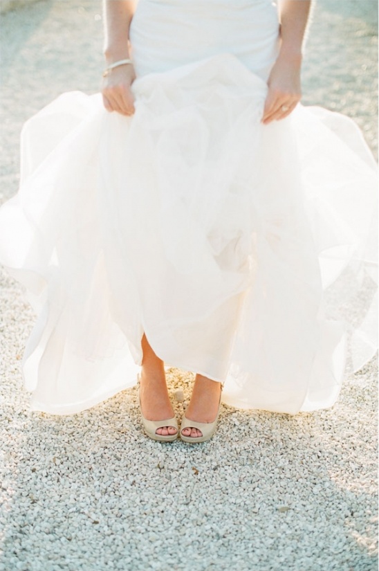 gold wedding shoes