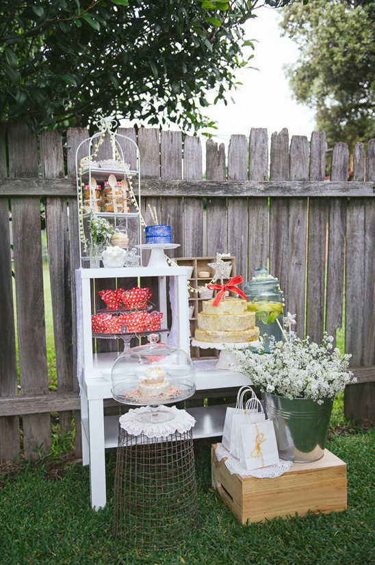 backyard wedding dessert display ideas