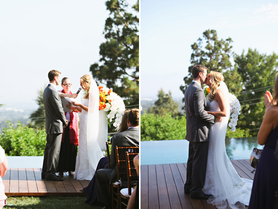 california backyard wedding ceremony