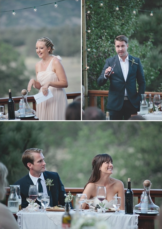 Wedding toasts: Bride, groom, and guests celebrate