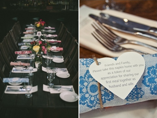 Elegant wedding table setting with floral centerpieces and gifts