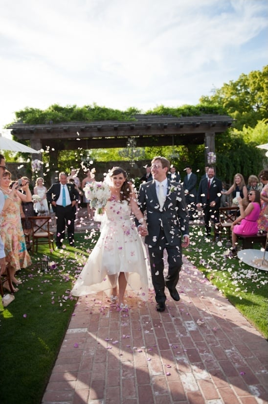 throw rose petals after ceremony