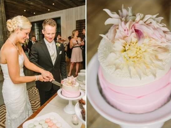 cutting the cake