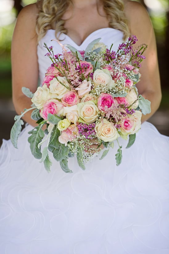 yellow and pink bridal bouquet