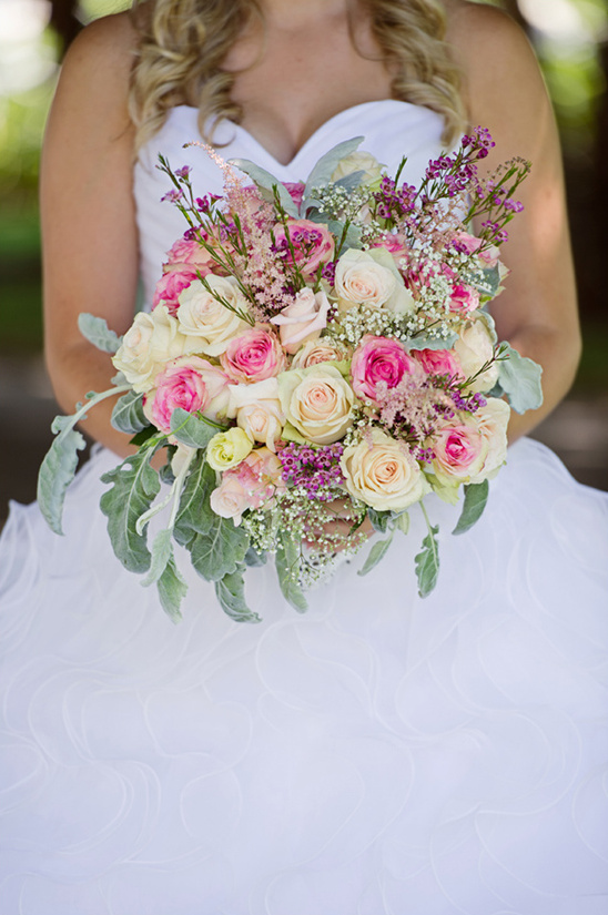 Pretty pastel wedding bouquet