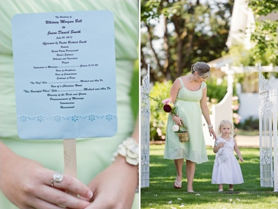 Wedding program, light blue, ceremony details