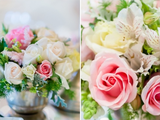 Beautiful pink and white rose bouquet