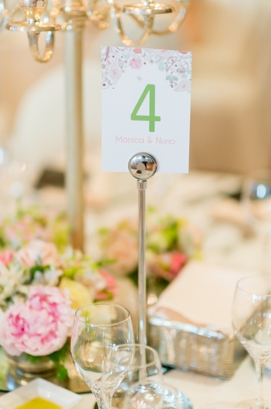 Floral wedding table number four