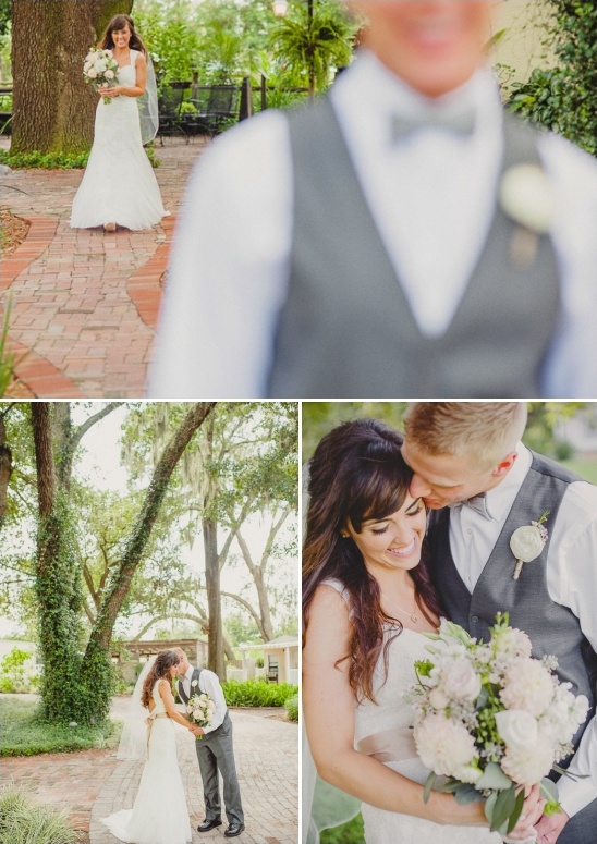 Beautiful wedding day poses of a happy bride and groom